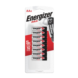 Energizer E000042500 Battery 1.5V AA Size Alkaline Max 8 Pack