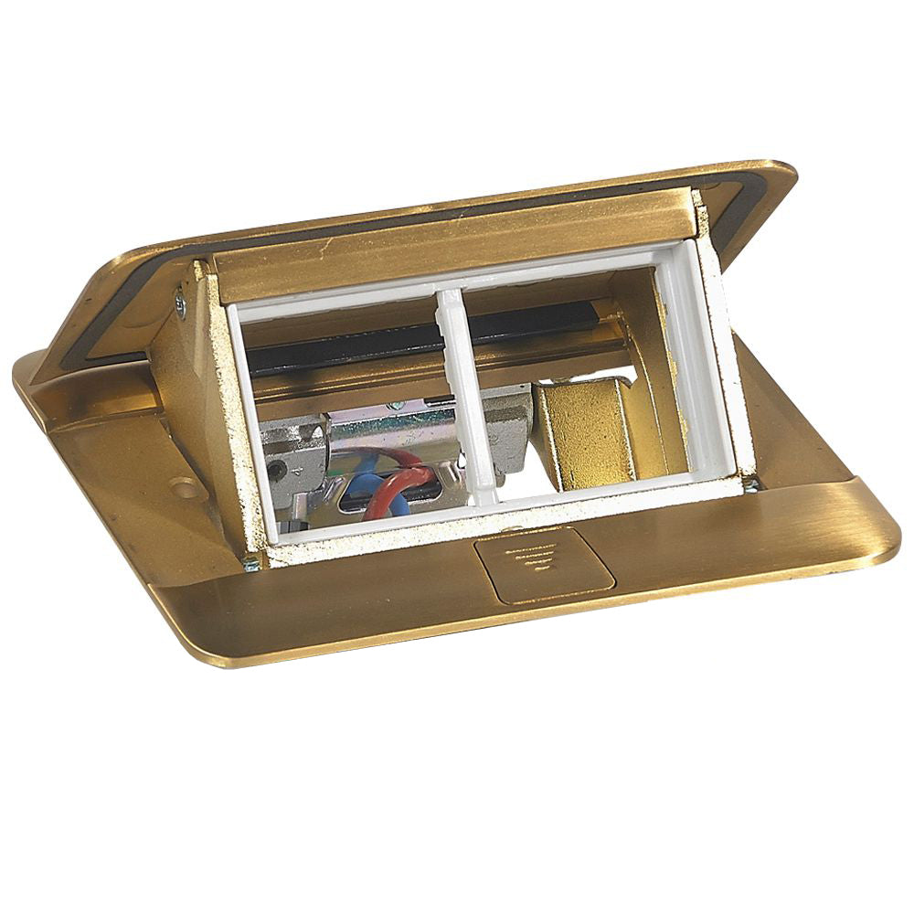 INDENT Pop Up Box 4 Modules Brass — Scott Electrical