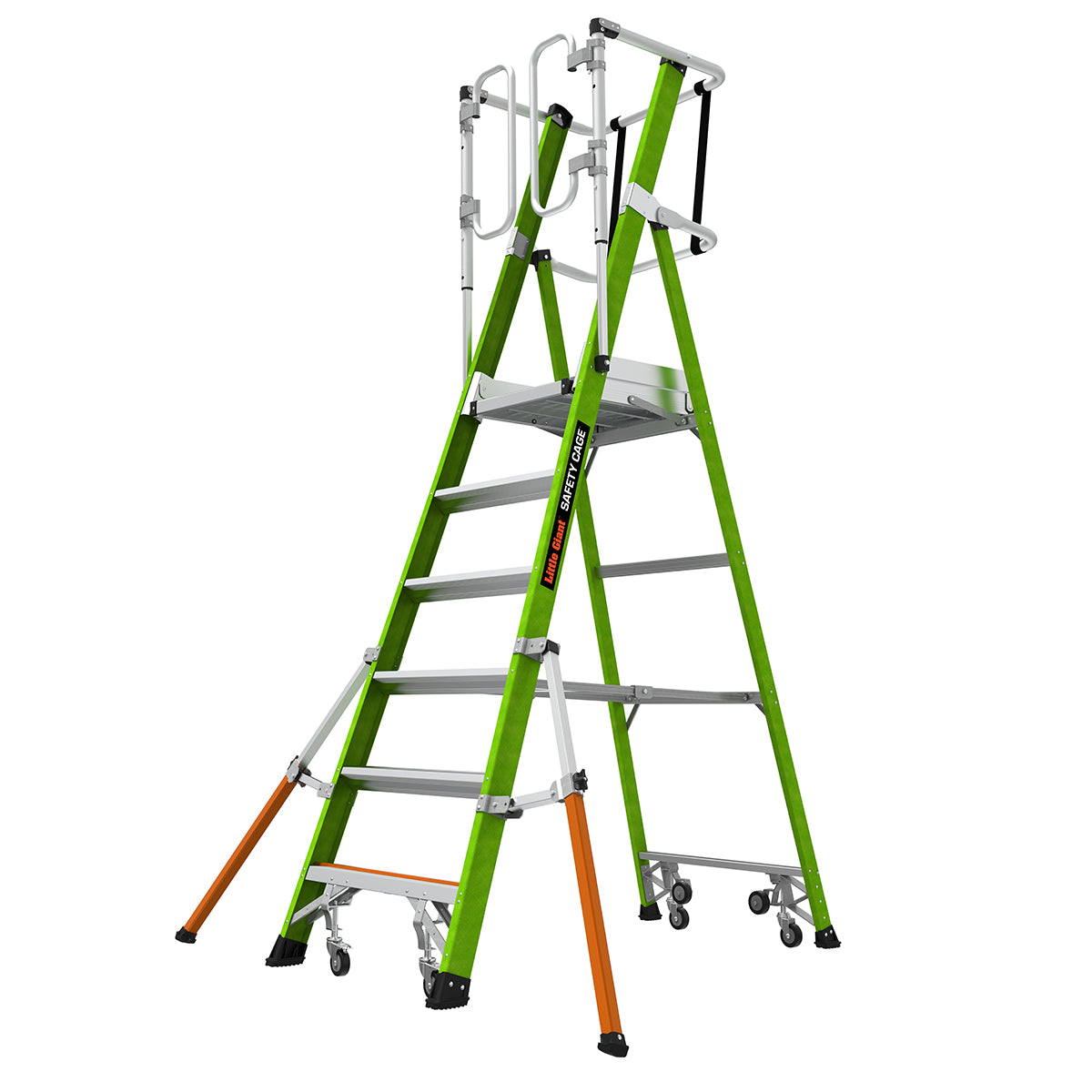 CAGE 2.0 6 STEP IAA FG HIGH VIZ FIXED W/OUTRIGGERS AND WHEELS — Scott ...