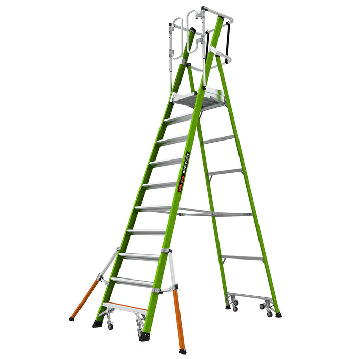 CAGE 2.0 10 STEP IAA FG HIGH VIZ FIXED W/OUTRIGGERS AND WHEELS