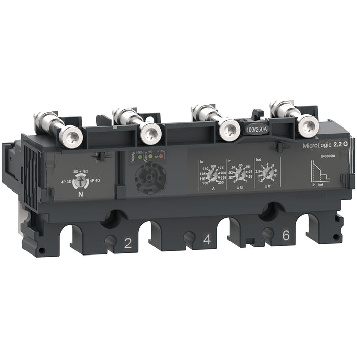 TRIP UNIT NSX250 AC 4P4D 250A 2.2G