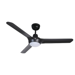 Sweep Fan 1250mm 3 Blade & LED Black Spyda