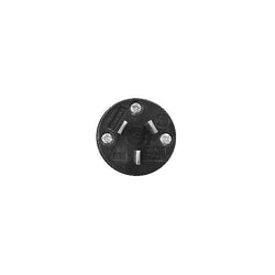 Plug 3pin Flat 10A Rubber Black