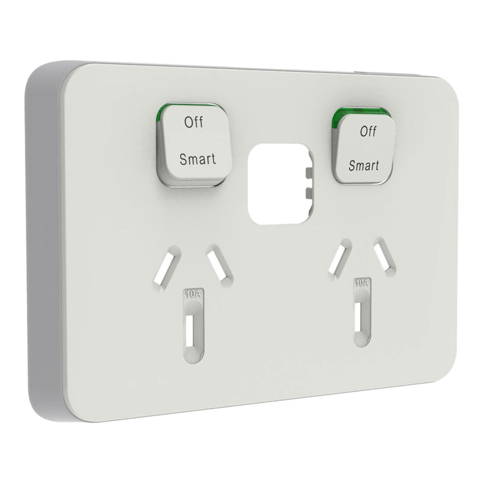 PDL Iconic Skin Smart Socket Horiz Twin CY