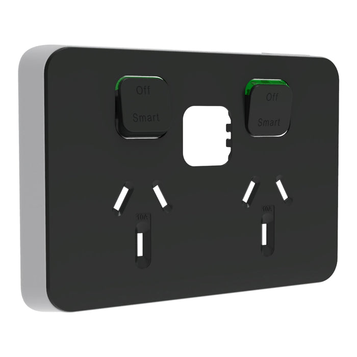 PDL Iconic Skin Smart Socket Horiz Twin AN