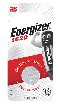 Energizer E303803900 Battery 3V 1620 Lithium Coin 16 x 2mm