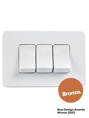 Vynco S/G Village Switch Horizontal 3G 16A White