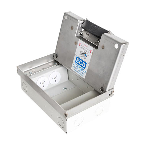 Vynco S/G Floor Box Flush Shallow XREB Stainless Steel 2P 2D