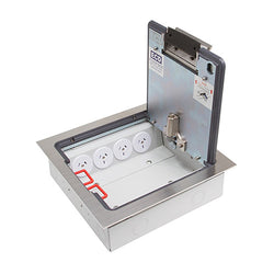 Vynco S/G Floor Box Square Flush REB Shallow 4P 6D