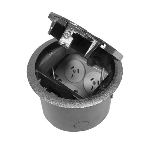 Vynco S/G Floor Box Round Nickel/Stainless Steel 2P 2D IP66