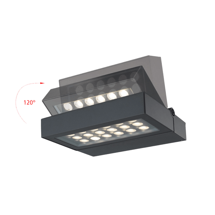 NSG Glight Adjustable Led Wall Light 36W IP65 4000K Non Dim Black