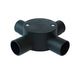 Maser Evcco Conduit Junction Box 4 Way 25mm LSZH-FR/HFT BLK
