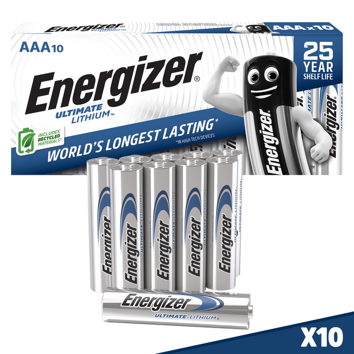 Energizer E302717100 Battery 1.5V AAA Size Lithium Ultimate