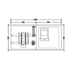 Vynco CPO 500X1000 24Way Meter MCB Switchboard