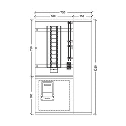 Vynco CPO 1250X750 60Way Meter MCB Switchboard