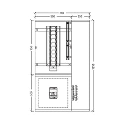 Vynco CPO 1250X750 60Way MCCB Switchboard