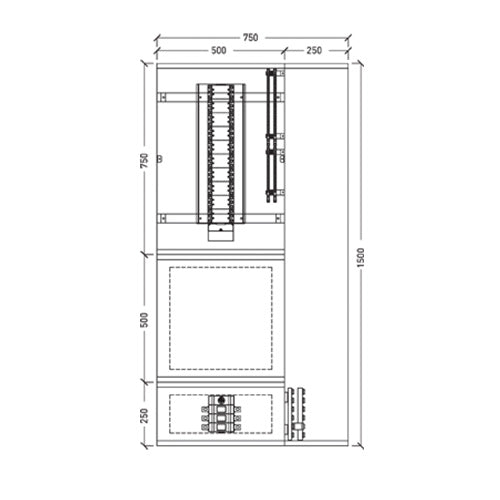 Vynco CPO 1500X750 60Way ISO Switchboard