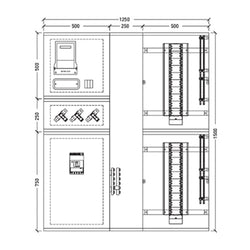 Vynco CPO 1500X1250 2X60Way Meter CT MCCB Switchboard