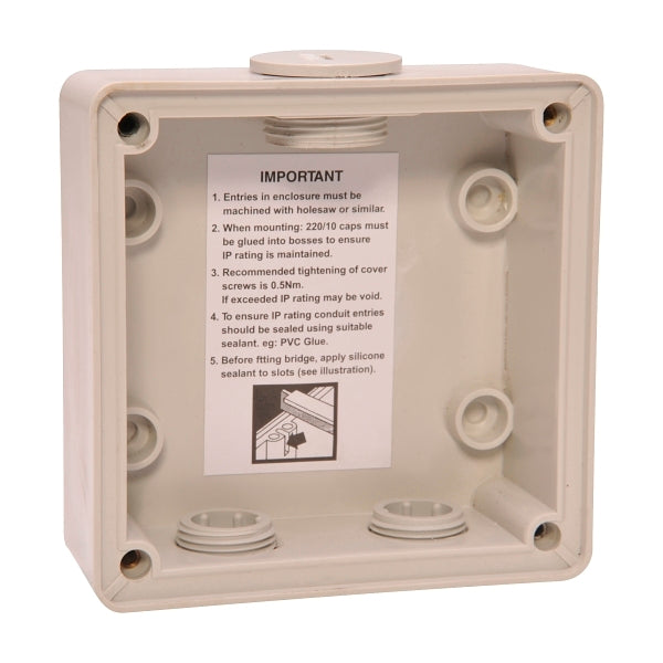 Iso Enclosure 1 gang shallow — Scott Electrical