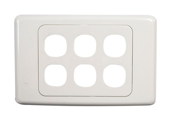 CDL Amdex Six Port RJ45 Face Plates AMDEX Style
