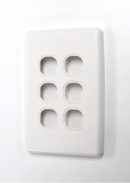 CDL Amdex Switch Plate Only 6 Gang WPC Series Wall Face Full Cover