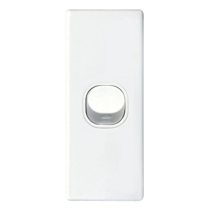 Tradesave Architrave Single 16A Vertical Switch Moulded In Flame