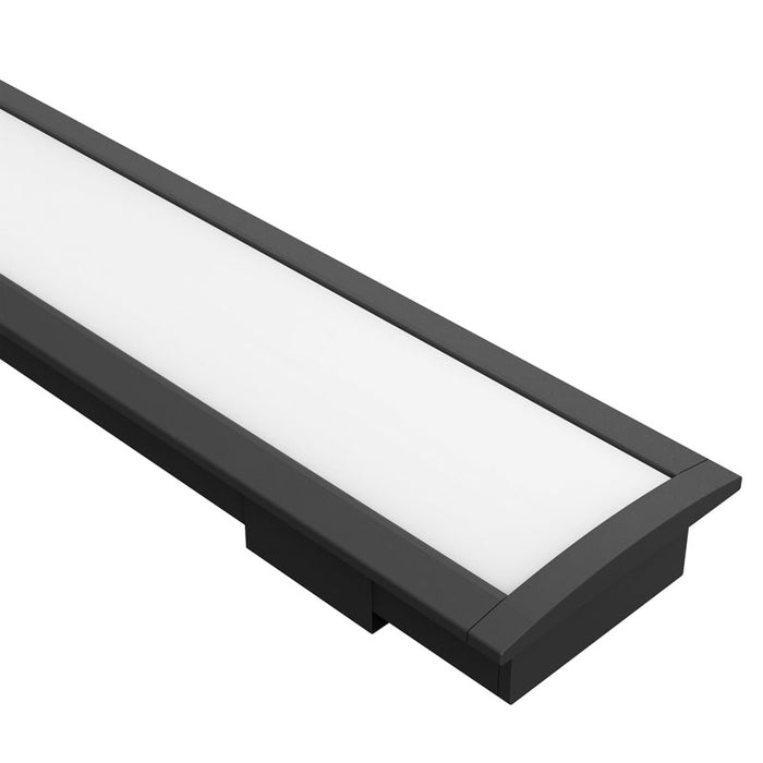 Task Profile 120 Recessed With Opal Lens 2m Black