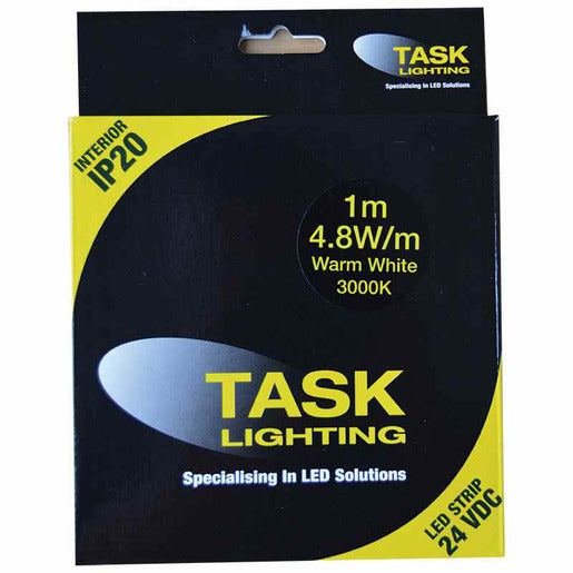 Task LED Strip Pack 4.8Wm 24VDC 3000K 1m