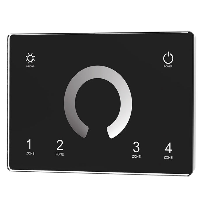 Task DMX Wall Dim Controller 4Zone 230VAC IP20 Black Face