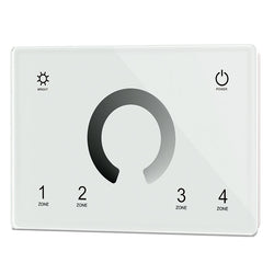 Task DMX Wall Dim Controller 4Zone 230VAC IP20 White Face