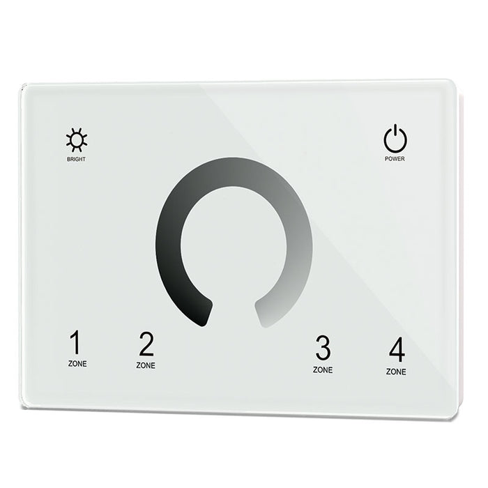 Task DMX Wall Dim Controller 4Zone 230VAC IP20 White Face