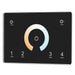 Task DMX Wall Dual White Controller 4Zone 230VAC IP20 Black Face