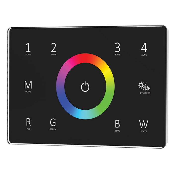Task DMX Wal Controller RGBW 4 Zone 230VAC IP20 Black Face