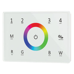 Task DMX Wal Controller RGBW 4 Zone 230VAC IP20 White Face