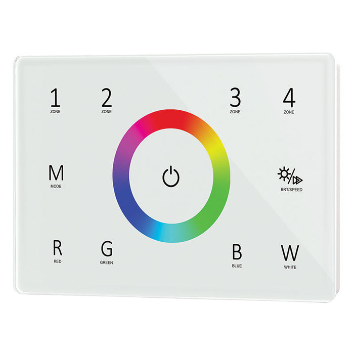 Task DMX Wal Controller RGBW 4 Zone 230VAC IP20 White Face
