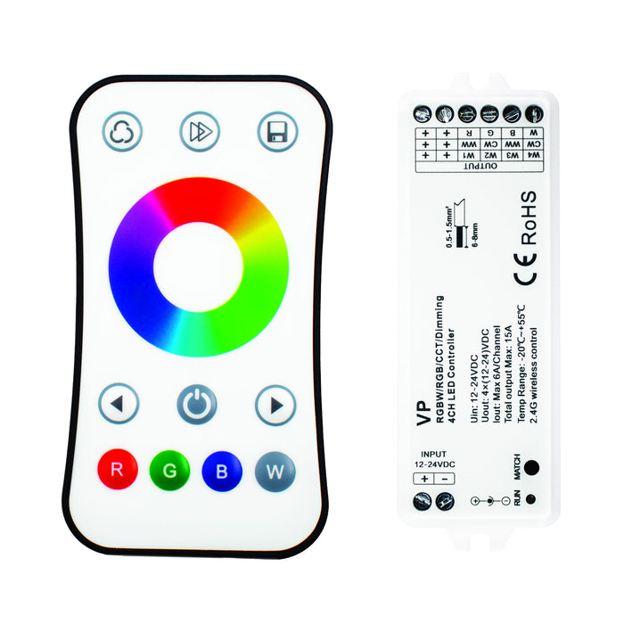 Task LED RGBW Remote Controller 5A x 4 Channel 12-24VDC