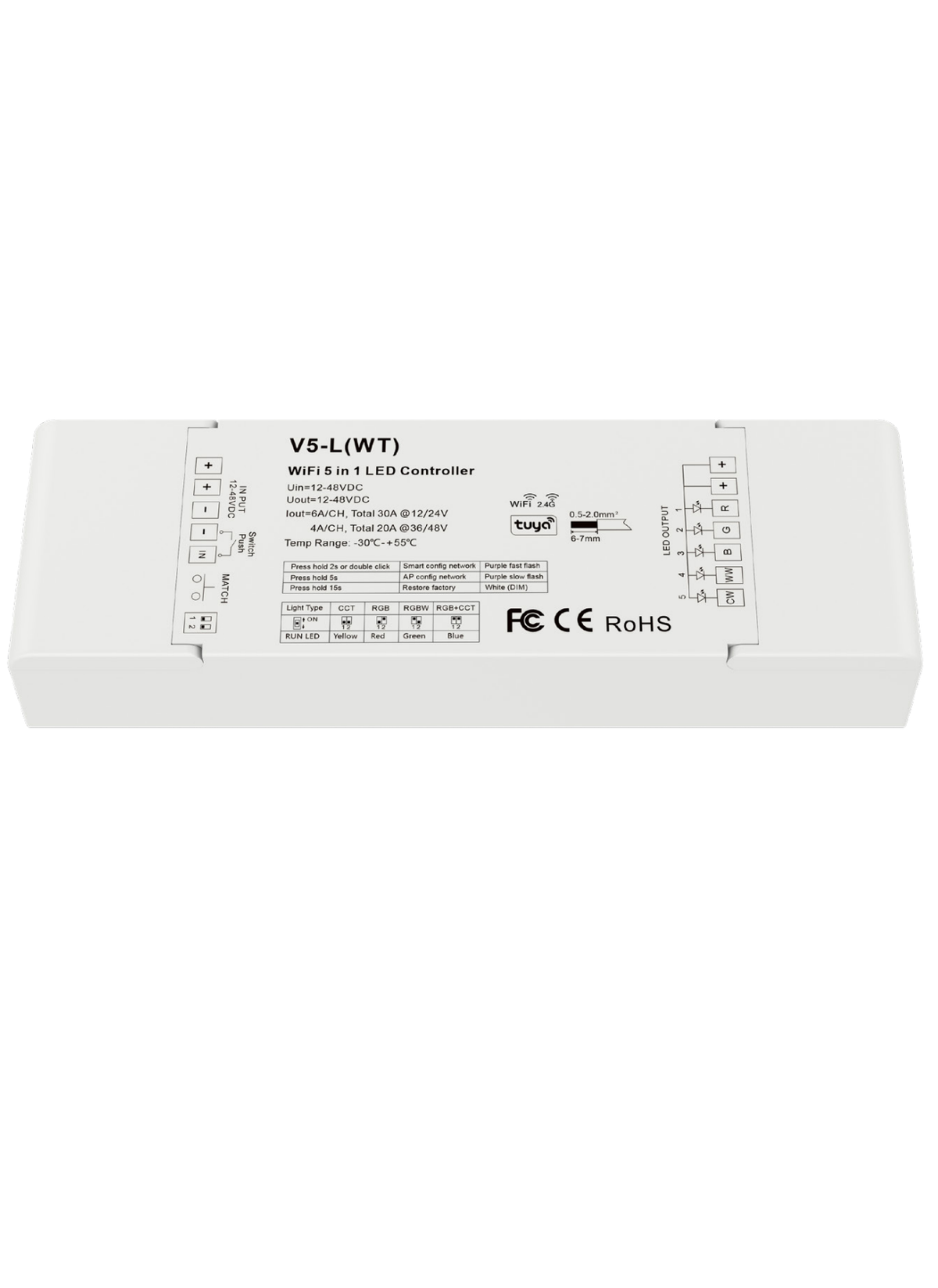 Task RGBW Controller 6Ax5Chan 48V Wifi IP20 — Scott Electrical