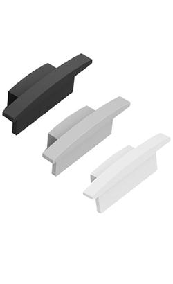 Task LED Chan 120 Black End Cap No Cable Holes