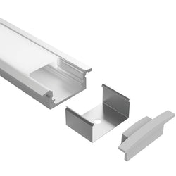 Task Profile 120 End Caps With Cable Holes Silver
