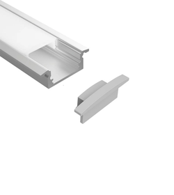 Task Profile 120 End Caps Without Cable Holes Silver