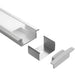 Task LED Channel120 White End Cap No Cable Holes