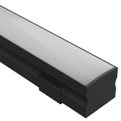 Task LED Channel130 Black Profile & Frosted Diffuser Per Meter