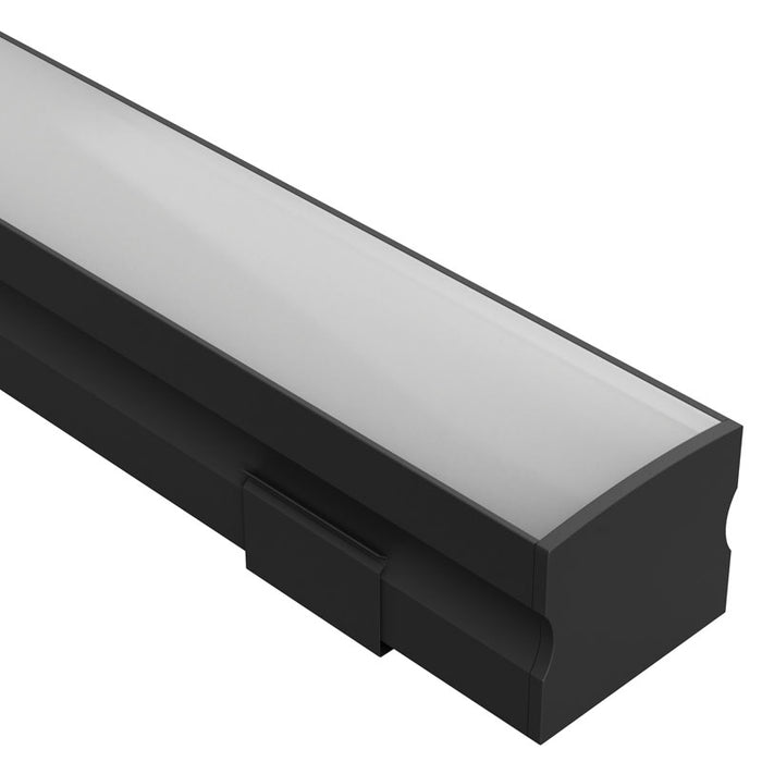 Task LED Channel130 Black Profile & Frosted Diffuser Per Meter