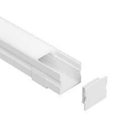 Task LED Channel130 White End Cap No Cable Holes