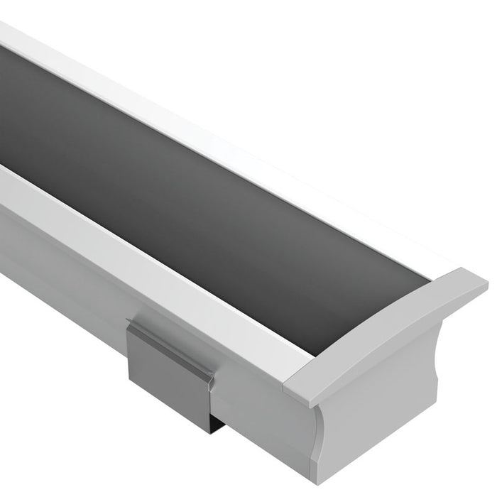 Task LED Channel140 Silver Profile & Black Diffuser Per Meter