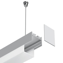 Task LED Channel150 Drop Down End Cap White Screwless
