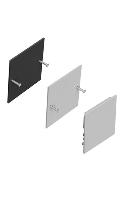 Task Profile 150 End Caps Without Cable Holes Silver