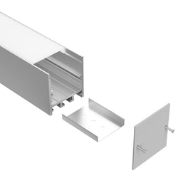Task LED Channel150 White End Cap No Cable Holes
