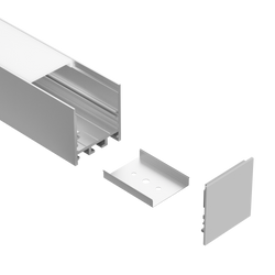 Task LED Channel150 White End Cap With Cable Holes