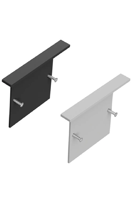 Task LED Chan160 Black End Cap With Cable Hole